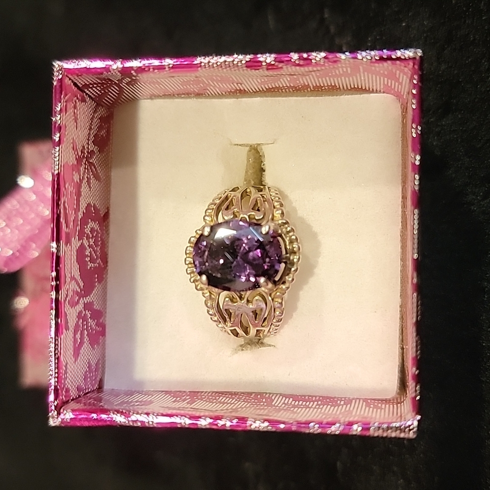 Chateau D'argent sterling silver amethyst ring